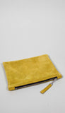 Suede Mini Clutch in Ochre - alternate view