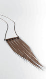 Fringed Leather Necklace - alternate view