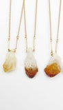 Citrine Drop Necklace - alternate view
