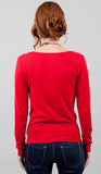 Red Pointelle Cardigan - alternate view