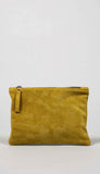 Suede Mini Clutch in Ochre - alternate view