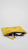 Suede Mini Clutch in Ochre - alternate view
