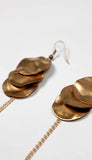 Gold Ripple Earrings - alternate view