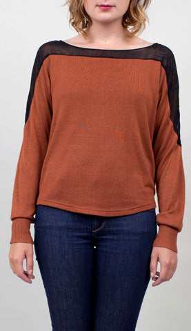 Carrie Sheer Panel Top