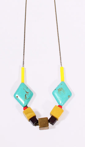 Turquoise + Jade Necklace
