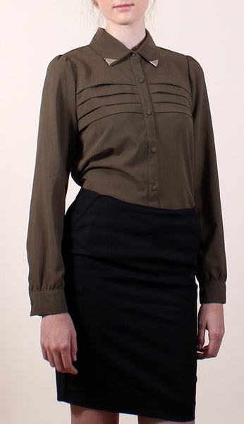 Mira Embellished Collar top