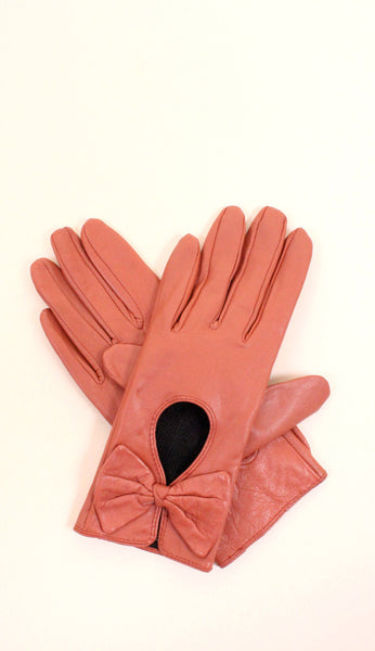 Coral Bow Gloves