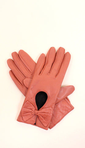 Coral Bow Gloves