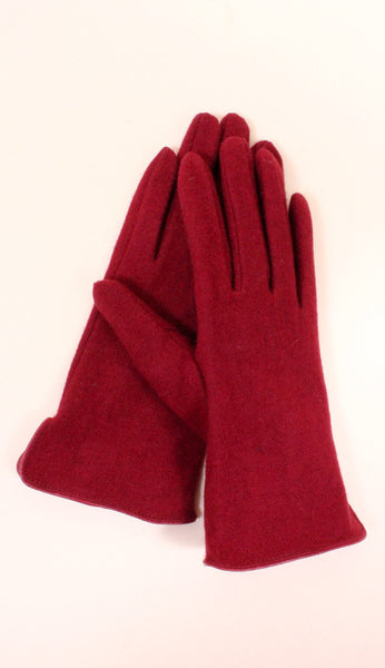 Crimson Wool Gloves