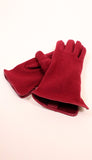 Crimson Wool Gloves - alternate view
