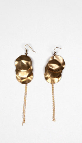 Gold Ripple Earrings
